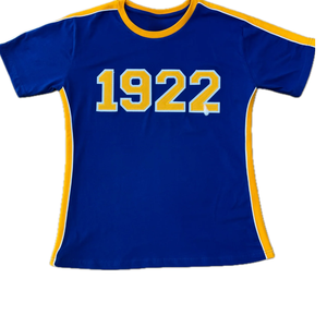 เอสจีโร 1922 รอยัลบลูโกลด์เสื้อเชิ้ตพรีเมี่ยมแขนสั้นคอกลมกราฟิกสไตล์ลำลองเสื้อทีมแฟชั่นเสื้อยืดกีฬา - Product Image 2