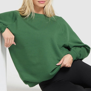 Custom Women's 100% Cotton Eco-Friendly Breathable Streetwear Casual Sweatshirt <b>Jumper</b> with Drop Shoulder Front Logo Supplier - Product Image 4