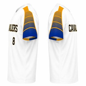 Ensemble d'uniformes de baseball personnalisés blanc, bleu et or, maillot et pantalon sublimés, vêtements de sport pour les joueurs jeunes et adultes - Product Image 6