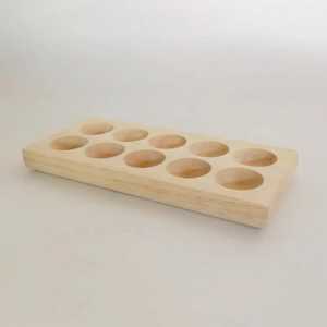 Wooden <b>Egg</b> Holder Tray 10 Slot <b>Egg</b> <b>Storage</b> Rack Natural Wood <b>Egg</b> Organizer Tray Kitchen <b>Egg</b> Display Stand Serving Tray - Product Image 1