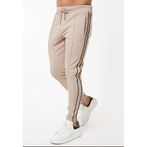 Survêtement beige pour homme, sweat-shirt décontracté long avec poches latérales, vêtement d'automne, couleur unie, polyester et coton, fermeture éclair, 2026 - Product Image 5