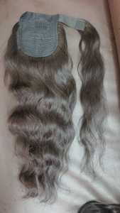 Extension de queue de cheval en cheveux humains vierges Remy, ondulation naturelle, à enrouler, pointes pleines, cheveux chinois - Product Image 2