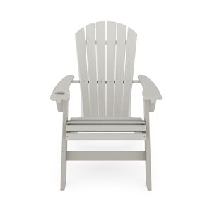 Sedia Adirondack Grigio Scuro in Robusto Legno Sintetico HDPE per Relax in Giardino, Bordo Piscina e Patio - Product Image 2