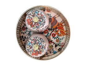 Nuevo Juego de Bandejas Multifuncionales con Diseño de Vaca Pichwai Pintado a Mano por Diseñadores, Estilo Art Deco, Color Personalizado, Regalo de Boda - Product Image 6