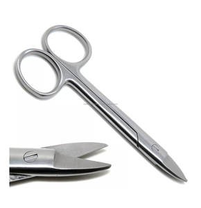 Ciseaux de précision chirurgicaux en acier inoxydable pour couronnes, instrument dentaire droit pour la découpe de couronnes de précision - Product Image 1