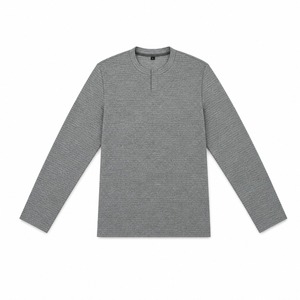 T-shirt de sport à manches longues pour homme, séchage rapide, personnalisé, haute qualité, anti-transpiration, col rond, pour la gym et la course à pied - Product Image 1