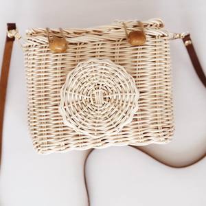 Kid toy basket direct from factory natural rattan <b>camera</b> baskets boho inspired kids accessories - Product Image 4