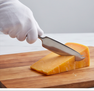 Couteau à fromage en acier inoxydable avec manche noué, spatule à beurre et coupe-fromage pour servir le beurre et les fromages durs - Product Image 6
