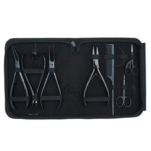 Hair Extension Tools <b>Kit</b> with Micro <b>Bead</b> Remover Plier <b>Bead</b> Opening Closing Plier Crimping Tool Hair Tail Comb and Mini Scissors - Product Image 1