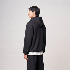 Sudadera con capucha extragrande con cremallera y logotipo personalizado para hombre, de algodón grueso y forro polar, estilo urbano, con hombros caídos, cremallera completa, venta al por mayor OEM - Product Image 5