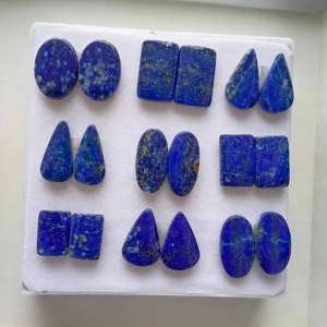 Pendentif en Lapis Lazuli Naturel de Qualité Supérieure, Paire de Cabochons Polis Formes Mixtes, Pierres Précieuses en Vrac, Quartz, Tailles Personnalisables - Product Image 6