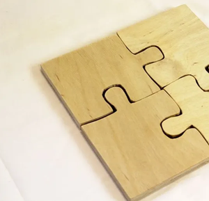 Ensemble de dessous-de-verre en bois en forme de puzzle, durables et lavables, antidérapants, design moderne, à prix abordable - Product Image 6