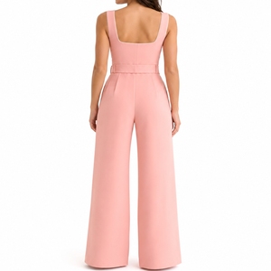 Mono de mezclilla para mujer, holgado, de cintura media, informal, elegante, cómodo, de primera calidad, moderno, a la moda, minimalista - Product Image 2