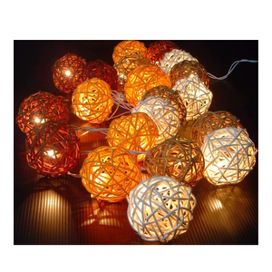 99 Gold Data Vietnam Rattan Ball Christmas Tree Ornament Handmade Decor - Product Image 6