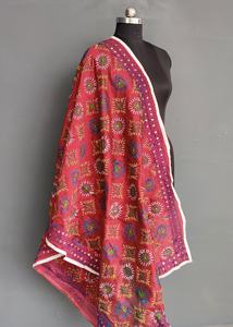 Dupatta อินเดียทำด้วยมือกระจกทำด้วยมือสำหรับงานแต่งงานงานปกคอแบบปัก - Product Image 5