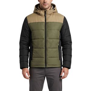 Solid Forest Dark Green Deep Quilting Hooded Puffer Jackets For Windproof Thermal <b>Padded</b> Outerwear Jackets - Product Image 6