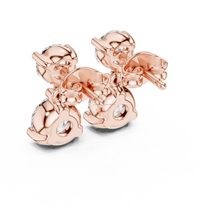 Infinite MOSSANITE 22K GOLD Pendientes de aro de diamantes para mujer - Product Image 2
