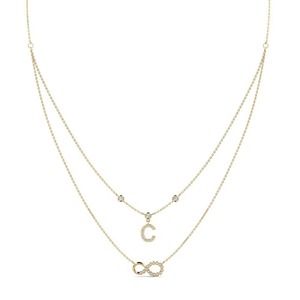 Pendentif en forme de lettre C, moissanite, argent 925 avec incrustation de strass, style hip-hop, collier en alliage pour homme, bijou de charme - Product Image 1