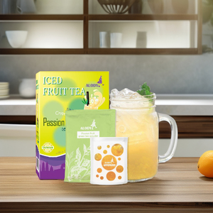 Specialty Health Mélange instantané de thé vert glacé aux fruits de la passion et à la pomme avec 4 ensembles d'emballage par boîte - Product Image 4