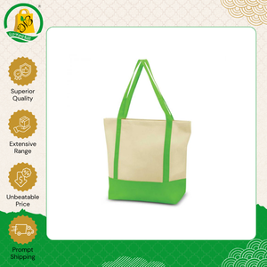 Hot Selling Premium Quality Eco-Friendly Fashionable Letter Open Self-Handle Soft Green <b>Canvas</b> Shopping <b>Bag</b> for Women - Product Image 3