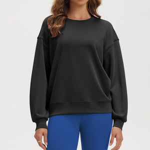 ANCHOR CLOTHING COMPANY Sweat-shirt ample en molleton anti-boulochage à col ras du cou pour femme, avec épaules tombantes et manches amples - Product Image 5
