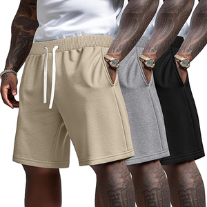 Pantalones Cortos de Algodón Lisos para Hombre, Cintura Elástica, Casuales, de Verano, para Descansar, con Estampado Personalizado, Proveedor OEM al por Mayor - Product Image 3