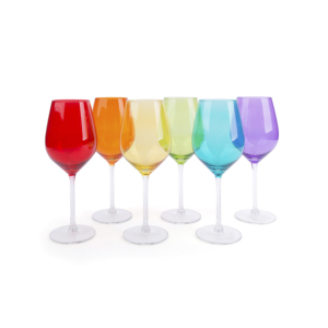 Set di 6 bicchieri da vino multicolori Excelsa da 50 cl, set per servire bevande - Product Image 1