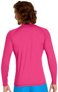 Custom Men Long Sleeve Rash Guard Pink Unisex Swim Shirt UPF 50+ Sun Protection Quick Dry Breathable <b>Surf</b> Swimwear - Product Image 5