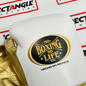 Guantes de Boxeo Personalizados de Cuero Genuino 'No Boxing No Life' para Entrenamiento y Sparring, con Cierre de Gancho y Cordones, Dedos Completos, Venta al Por Mayor OEM - Product Image 5