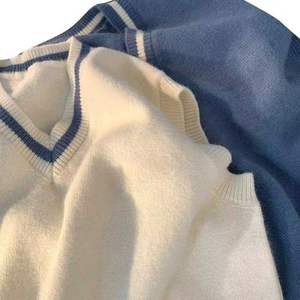 Gilet cardigan tricoté à col en V pour homme, pull pour tout-petits garçons, à porter au quotidien, uniforme scolaire, Spandex/Coton - Product Image 5