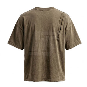 T-shirts délavés tendance, style streetwear décontracté, confortables pour le quotidien, mode masculine - Product Image 2