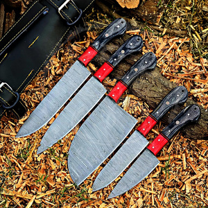 ชุดมีดทำครัวระดับมืออาชีพ AUS10 มีดทำครัวญี่ปุ่นทำมือ ชุดมีดซันโตะกุ นาคิริ มีดมคุรุติ ด้ามไม้ - Product Image 5