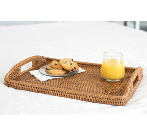 Superbe plateau rond en rotin pour la décoration de la maison et la présentation de collations et desserts – un accent de style à prix abordable - Product Image 3