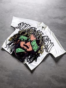 Camiseta Corta de Punto Sólido con Estampado Digital Personalizado de Alta Calidad, 100% Algodón, Lisa, para Hombre, Moda de Alta Calidad - Product Image 3