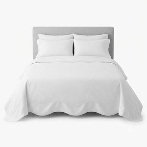 Premium Plain <b>White</b> Eco-Friendly Durable Comforter Set with Lightweight Polyester/Cotton Fabric for Modern Bedroom Decor - Product Image 1