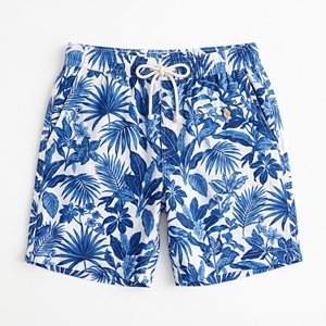 Men's Summer Printed Resort Linen Shorts <b>Botanical</b> Pattern Breathable Shorts OEM ODM Wholesale Factory Custom <b>Print</b> - Product Image 3