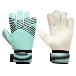 Guantes de Portero de Fútbol Profesionales de Cuero y Látex con Tejido de Nailon, Correa de Muñeca Ajustable con Cierre de Gancho y Bucle, Agarre para Exteriores - Product Image 1