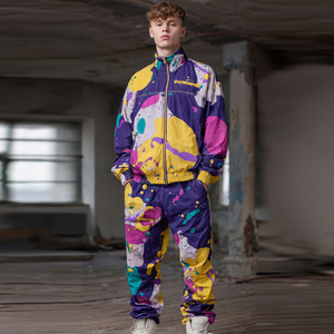 OEM Sublimation <b>Polyester</b> <b>Tracksuit</b> Men Zipper Sublimation Jacket Sweatpants Winter Jogger Sublimated <b>Tracksuits</b> Men's - Product Image 2