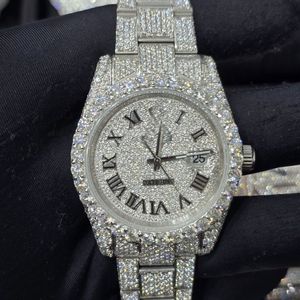 Nuevo Reloj Automático Personalizado para Hombre 2026 con Moissanita VVS Color D, 41MM, Plateado, Pasa Prueba de Diamantes - Product Image 1