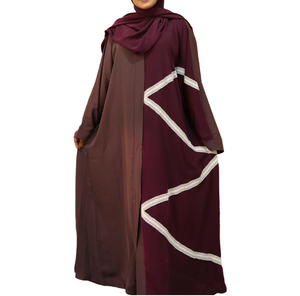 Nueva Llegada, Abaya de Estilo Árabe de Dubái, Jilbab Marroquí de Manga Larga para Mujer, Vestido Musulmán en Talla Adulta, Abaya con Logotipo Personalizado - Product Image 3