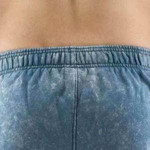 Shorts Bermuda en Coton Lavé pour Homme, Taille Mi-Haute Élastique, Style Décontracté, Tissu Tricoté Respirant avec Poches - Product Image 4