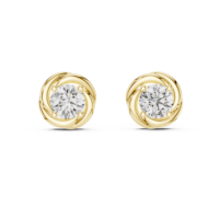 Boucles d'oreilles en diamant de culture, plaquées or, taille brillant ronde, bijoux minimalistes pour cadeau de mariage