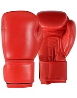 Gants de MMA Premium Rouge et Blanc en Cuir Imperméable avec Fermeture Auto-agrippante Unisexe Ensemble d'Entraînement Professionnel Boxe Muay Thai