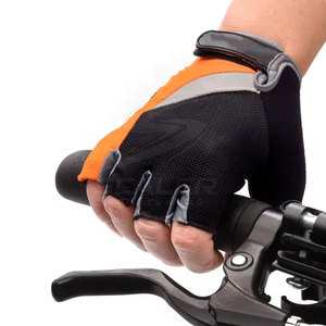 Half Finger Cycling <b>Gloves</b> Breathable Polyester Nylon Unisex Universal Fit Hook And Loop Closure - Product Image 3