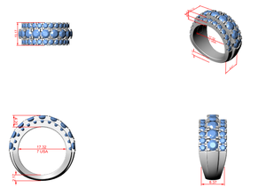 Bague en or blanc avec moissanite, sertie de diamants ronds brillants, pour femme, alliance de mariage, bijoux d'anniversaire - Product Image 5
