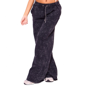 <b>Women</b> Heavy Acid Wash Streetwear <b>Sweatpants</b> OEM Private Label Factory Clothing Manufacturer <b>Women's</b> Acid Wash <b>Sweatpants</b> - Product Image 6