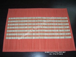 Natural KORA Bamboo FIBER Table Mats Set of 13 Pieces Pure Bamboo Dining & Tea Mats Heat Resistant Eco-Friendly Table <b>Placemat</b> - Product Image 4