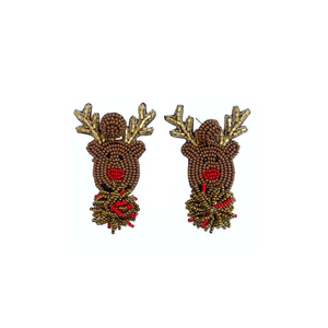 Boucles d'oreilles classiques faites à la main en coton léger, motif papillon, brodées de perles de rocaille, fournitures pour Halloween - Product Image 2