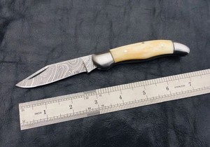 Cuchillo de Caza Plegable Táctico de Supervivencia de Damasco con Funda, Opción de Selección, Disponible para Venta al por Mayor - Product Image 6