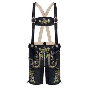 Pantalones Cortos de Cuero de Ante Bávaro para Hombre, de la Mejor Calidad, Personalizados, con Tirantes, Lederhosen Tradicionales Alemanes, Casuales y Sólidos - Product Image 1